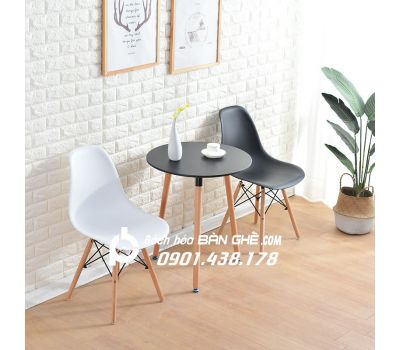 Bộ bàn tròn 3 chân 2 ghế nhựa GLM09